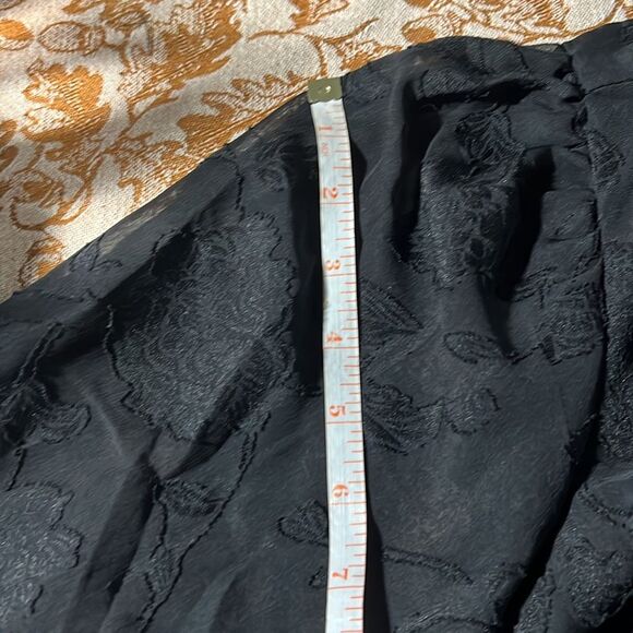 New Peplum Chiffon Clip Floral Blouson Sleeve Top - Picture 13 of 15